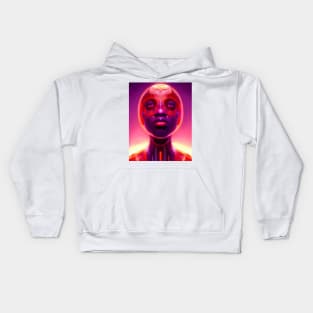 Netrunner Pink Girl Kids Hoodie